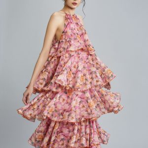 Bloom Dress Damasak Rose